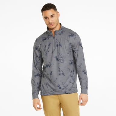 PUMA Mens CLOUDSPUN Lowlands Quarter-Zip Golf Sweatshirt