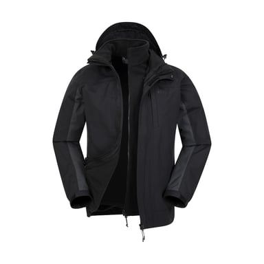Mountain Warehouse Herren Thunderstorm 3 in 1 Wasserdichte Jacke (Grau)