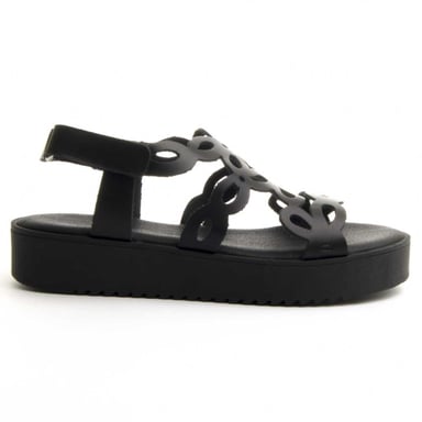 PURAPIEL PLATFORM SANDAL CONFORTGEL26a22 IN SCHWARZ