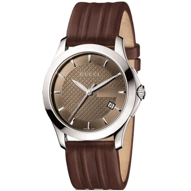 Gucci YA126403 G-Timeless Braunes Zifferblatt Herrenuhr