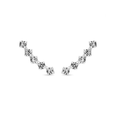 Luxenter Sterling Silber 925 Ohrringe mit rhodiniertem Brillant Zirkonia - Sias