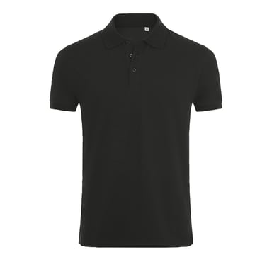 SOLS Herren Phoenix Kurzarm-Pique-Poloshirt (Schwarz)