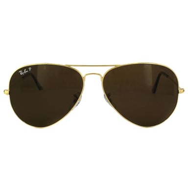 Ray-Ban Sonnenbrille Aviator 3025 001/57 Gold Braun Polarisiert