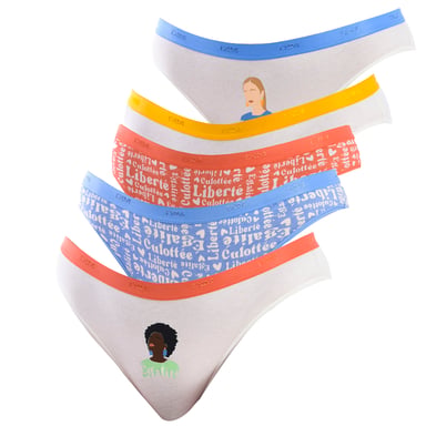 Pack-5 Frauen Baumwolle Stretch Komfort Höschen D4C17