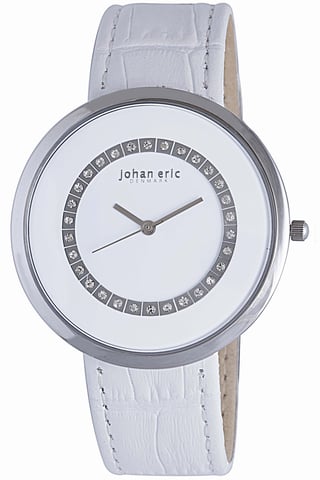 Johan Eric Women's Vejle JE5002-04-001 Leather Calfskin White Watch