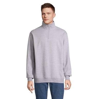 SOLS - "Conrad" Sweatshirt mit kurzem Reißverschluss für Herren/Damen Unisex (Grau meliert)