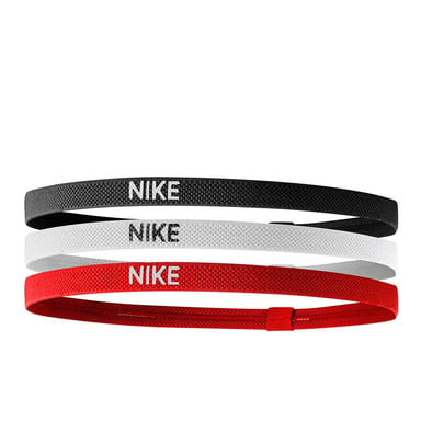 Nike Mixed Width Stirnband (3er-Pack) (Schwarz/Rot/Weiß)