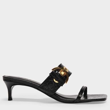 Bettina Sandalen aus schwarzem Leder