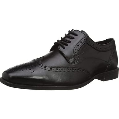 Hush Puppies Jungen Elliot Leder Brogues (Schwarz)