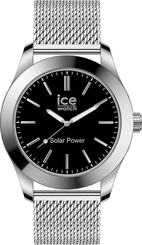 Ice Watch Ice Steel - Silver Black - Milanese Silber Herren Armbanduhr 023795 - M
