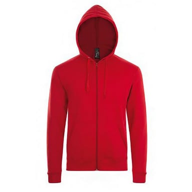 SOLS Herren Stone Zip Up Plain Hoodie (Rot)