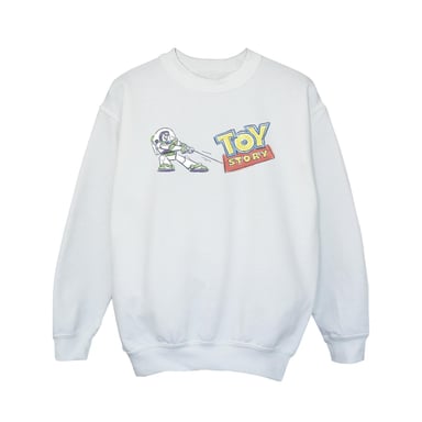 Disney - "Toy Story Buzz Pulling Logo" Sweatshirt für Mädchen (Weiß)