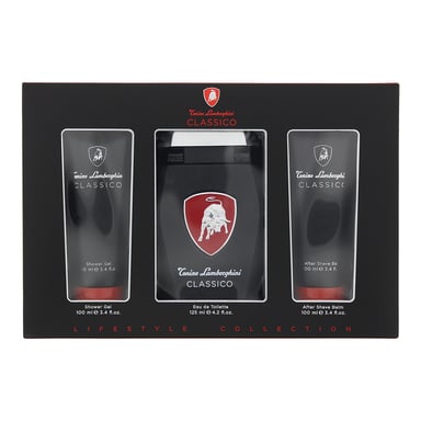 Tonino Lamborghini Classico 3 Piece Gift Set: Eau de Toilette 125ml - Shower Gel 100ml - Aftershave Balm 100ml