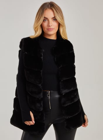 Pelted Faux Fur Gilet