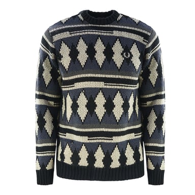 Fred Perry Chunky Jacquard Pullover Light Oyster