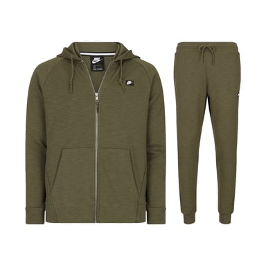 Nike Sportswear Men's Optic Full Zip Tracksuit, Olive