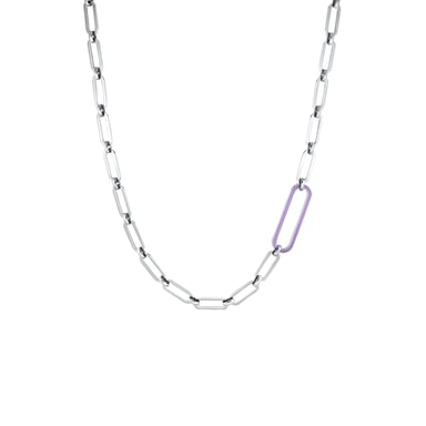s.Oliver Chaîne avec pendentif pour femmes, acier inoxydable