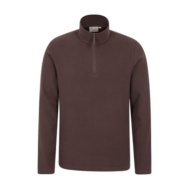 Mountain Warehouse - "Camber II" Fleece-Oberteil mit halbem Reißverschluss für Herren (Braun)