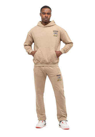 Tom Barron Herren-Trainingsanzug-Set mit besticktem Abzeichen, Oversize