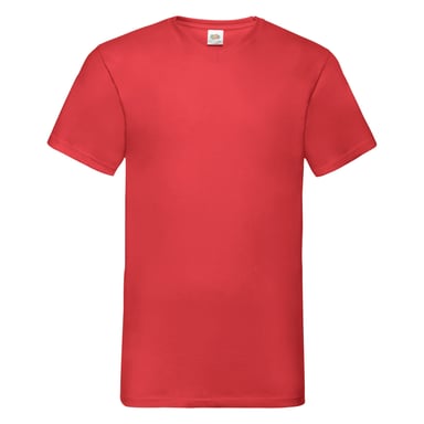 Fruit Of The Loom Valueweight T-shirt für Männer mit V-Ausschnitt, kurzärmlig (Rot)