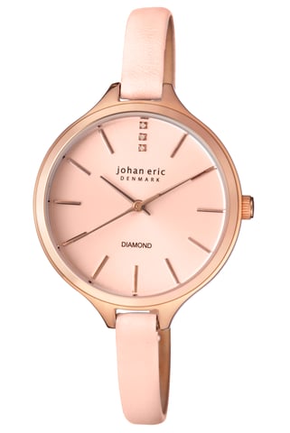 Johan eric: herlev slim women's pink watch....