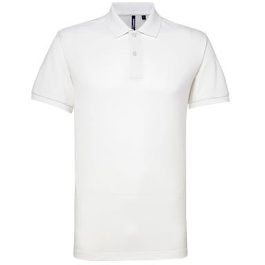 Asquith & Fox Herren Kurzarm Performance Blend Polo Shirt (Weiß)