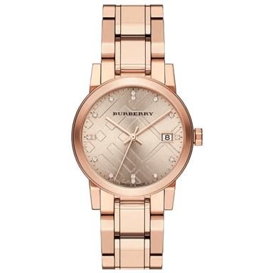 Burberry - Diamantkaro gestempelte Damenuhr