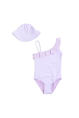 'Delilah' Frill Swimsuit and Hat Set
