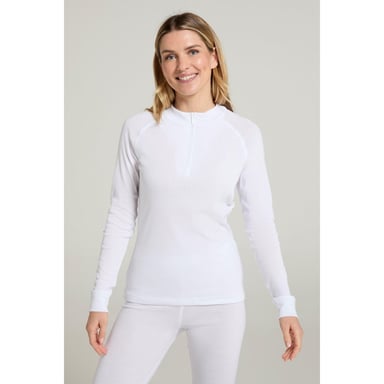 Mountain Warehouse - "Talus" Thermo-Top Reißverschluss für Damen Langärmlig (Weiß)