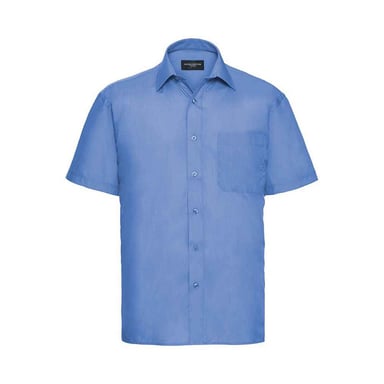 Russell Collection - Formelles Hemd Pflegeleicht für Herren kurzärmlig (Business-Blau)