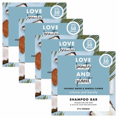 Love Beauty & Planet Volume and Bounty Coconut Water & Mimosa Flower Shampoo Bar 4 x 90g
