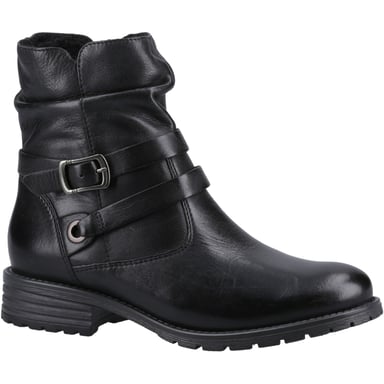 Hush Puppies Piper Leder Damen Schwarz Stiefel