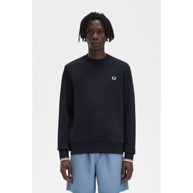 Sweat col rond Fred Perry Pour Homme en Noir