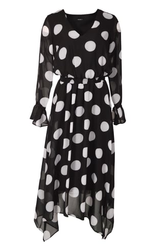 Polka Dot Hanky Hem Dress