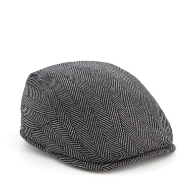 Dune Mens NELLY Herringbone Flat Cap