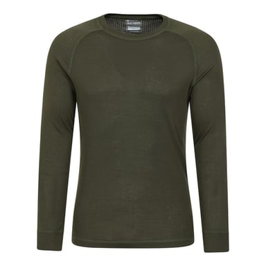 Mountain Warehouse - "Talus" Thermo-Top Rundhalsausschnitt für Herren Langärmlig (Khakigrün)