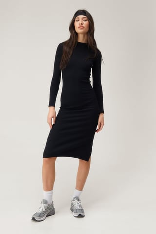 Seamless Long Sleeve Midi Dress