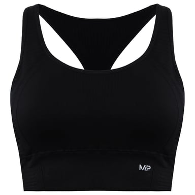 MyProtein Tempo Ultra Seamless Damen Sport-BH Schwarz