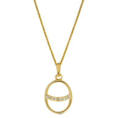 Orphelia 'Amaliada' Damen-Anhänger aus 925er Sterlingsilber mit Kette – Gold ZH-7572