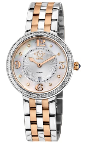 GV2 Womens Verona Schweizer Quarz Diamant Edelstahl Uhr