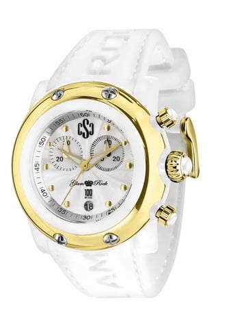 Glam Rock Damenuhr Quartz Weiß Gold