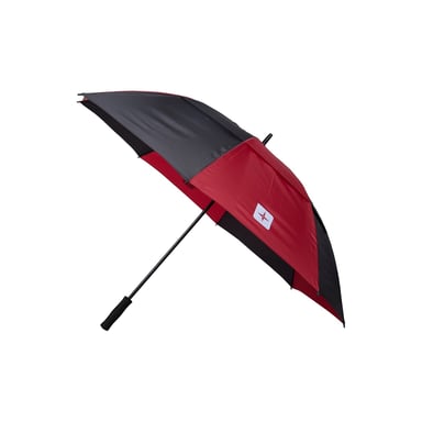Mountain Warehouse - Golfschirm gestreift (Schwarz/Rot)