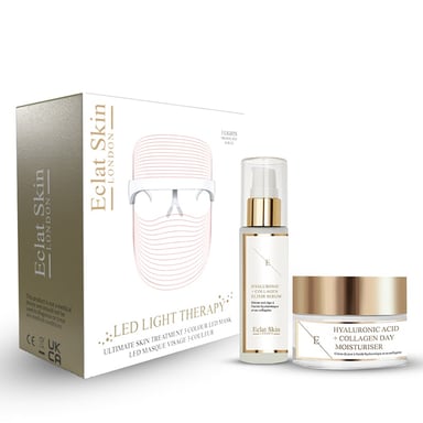 Masque LED 3 couleurs + Sérum à l'acide hyaluronique 60 ml + Crème à l'acide hyaluronique 50 ml
