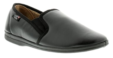 New Mens/Gents Black Croft Originals Memory Foam Insoles Slippers