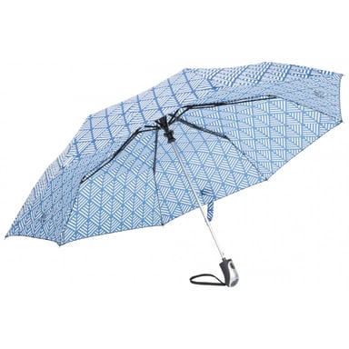 Trespass Maggiemay Automatik Regenschirm (Blau Chevron Print)