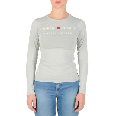 Andrew Charles by Andy Hilfiger Womens LS T-Shirt TS602 031002 Phenix Hellgrau 003
