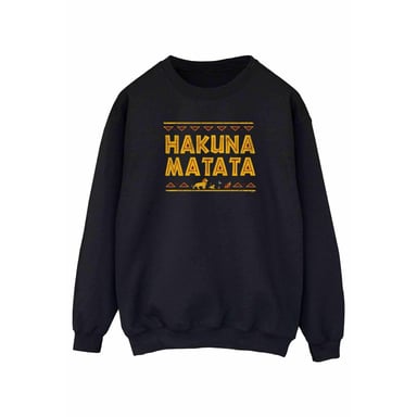 Disney Damen/Damen Der König der Löwen Hakuna Matata Sweatshirt (Schwarz)