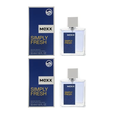 Mexx Simply Fresh Eau De Toilette 50ml x 2