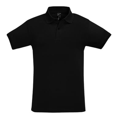 SOLS Mens Perfect Pique Kurzarm-Poloshirt (Schwarz)