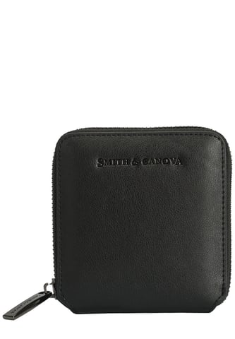 Smooth Leather Square Zip Purse